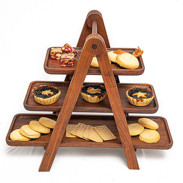 Rewa 3-Tier Wooden Platter