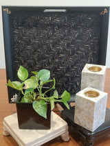 Black Distressed Tray - Large