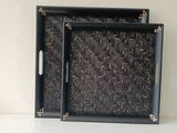 Black Distressed Tray - Large