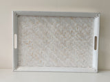 White Distressed Tray -Large